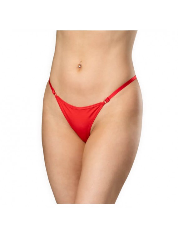 Thong with Rhinestones Red - nss4015114