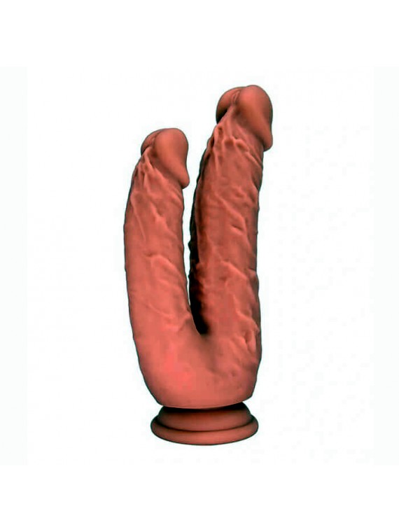 Realistic Double Dildo Brown - nss4030062