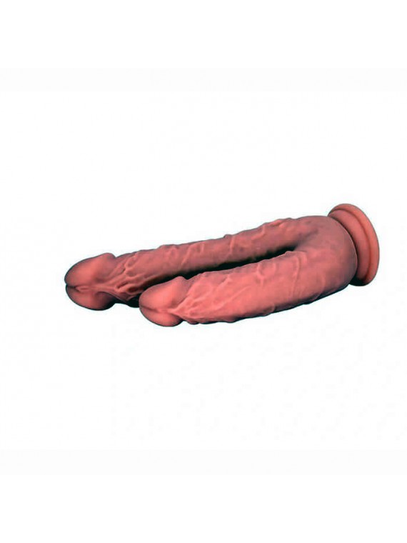 Realistic Double Dildo Brown - nss4030062