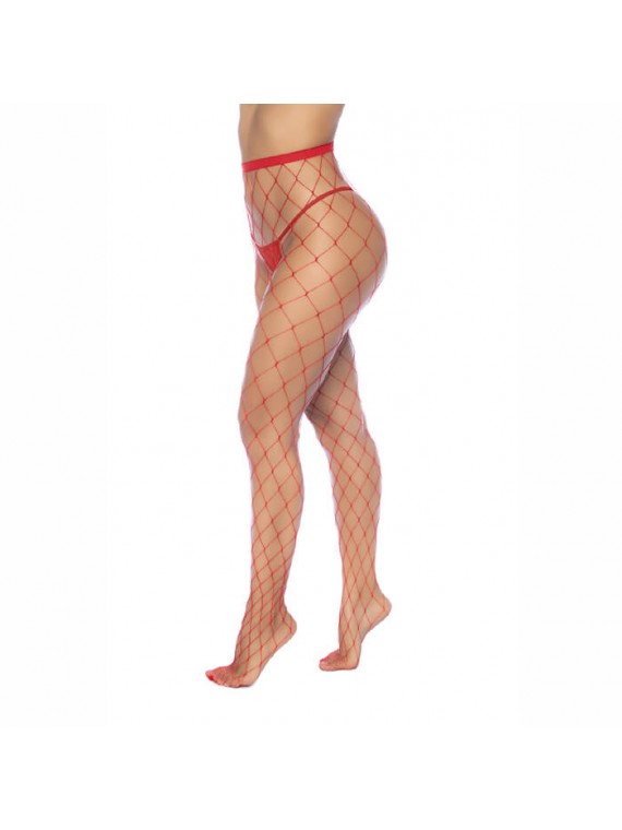 Fence Net Pantyhose Red - nss4014019