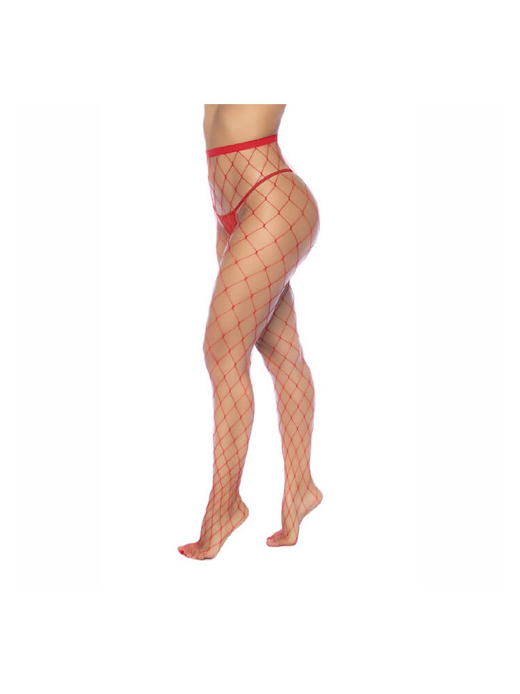Fence Net Pantyhose Red - nss4014019