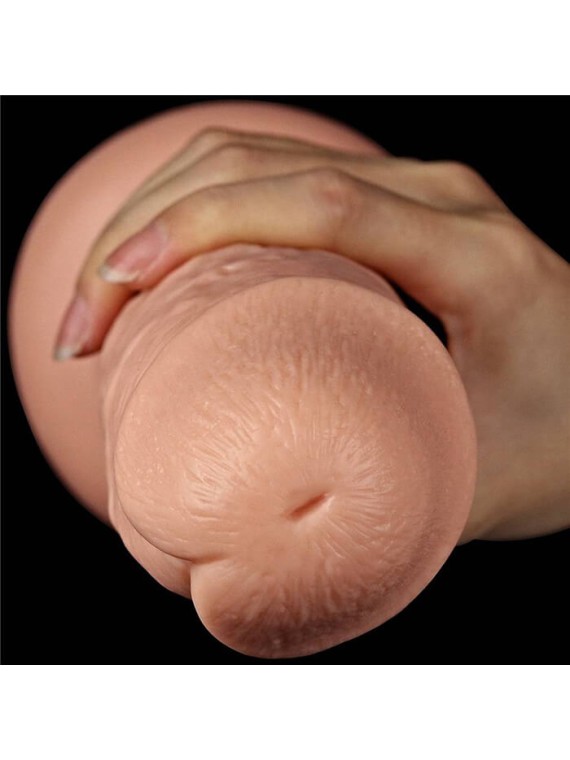 Realistic Long Vibrating Dildo Flesh 11" - nss4030065