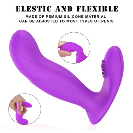 Wish Vibrator Remote Control Purple - nss4038111