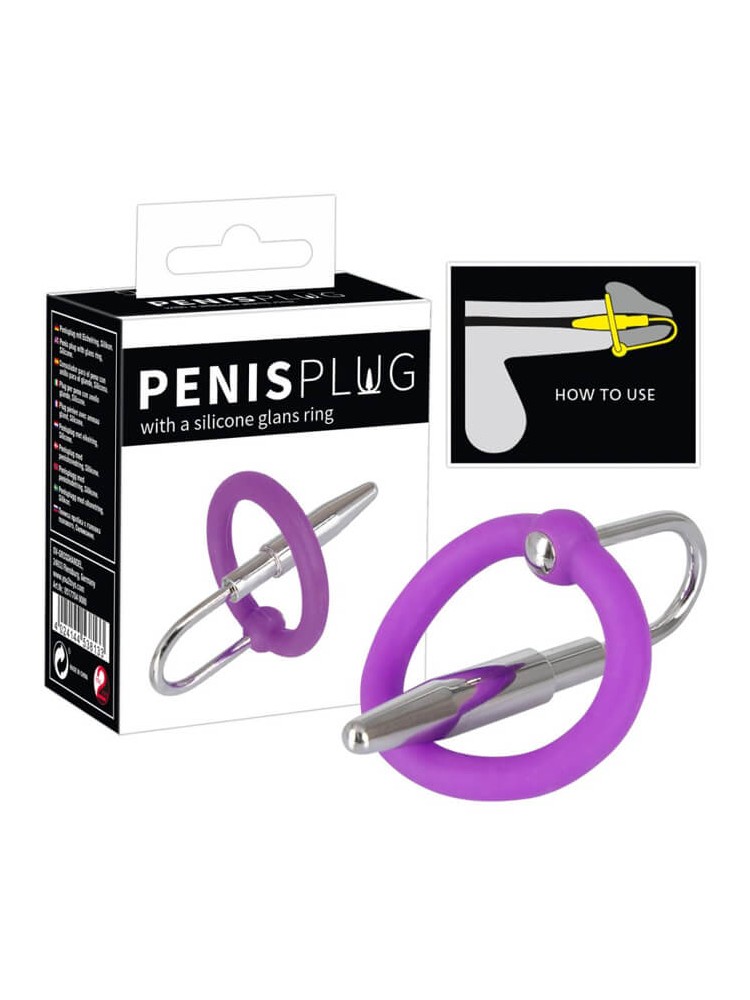 Penis Plug + Silicone Glans Ring - nss4050152