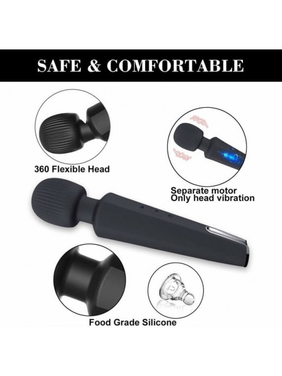 Wand Massager Clarice Black - nss4034120