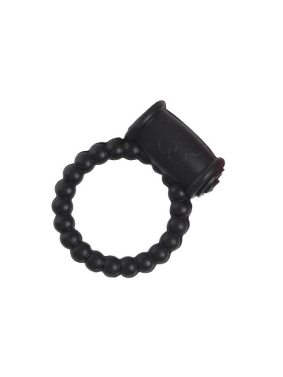 Beaded Ring with Vibrations Black - nss4020060