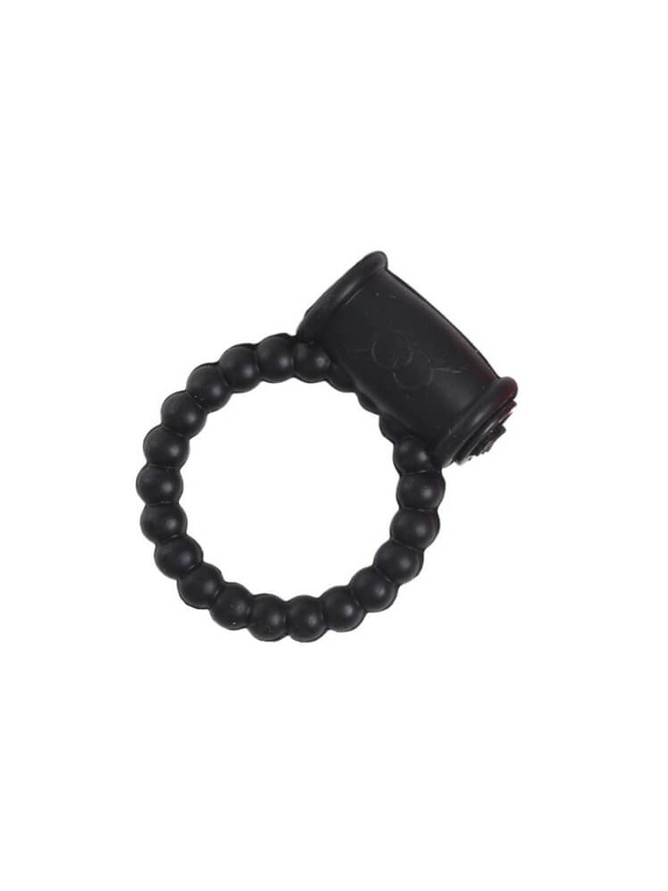 Beaded Ring with Vibrations Black - nss4020060
