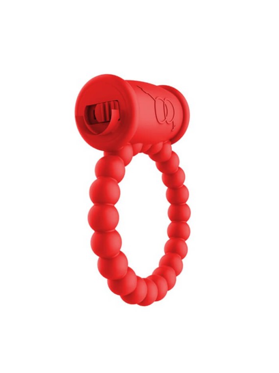Beaded Ring with Vibrations Red - nss4020061