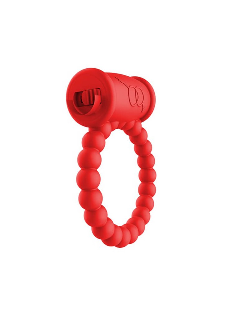 Beaded Ring with Vibrations Red - nss4020061