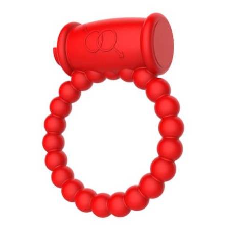 Beaded Ring with Vibrations Red - nss4020061