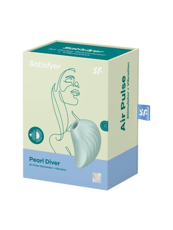 Pearl Diver Air Pulse Stimulator & Vibrator Mint - nss4034001