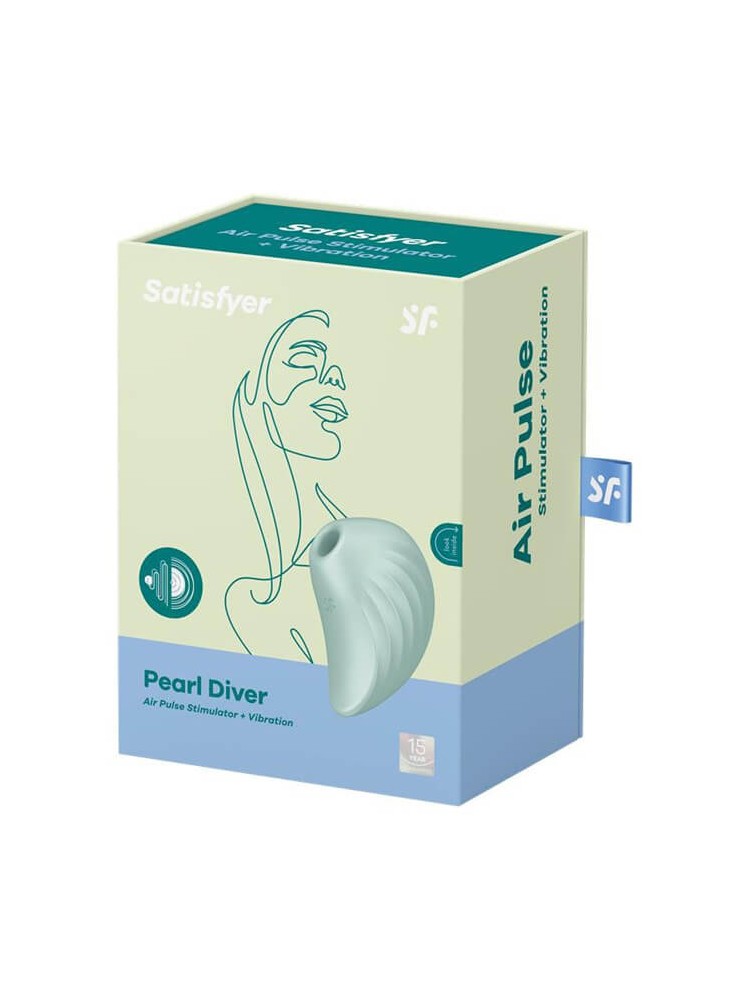 Pearl Diver Air Pulse Stimulator & Vibrator Mint - nss4034001