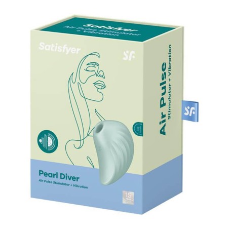 Pearl Diver Air Pulse Stimulator & Vibrator Mint - nss4034001