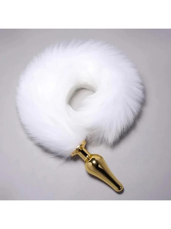 Medium Polar Fox Buttplug White - nss4038021