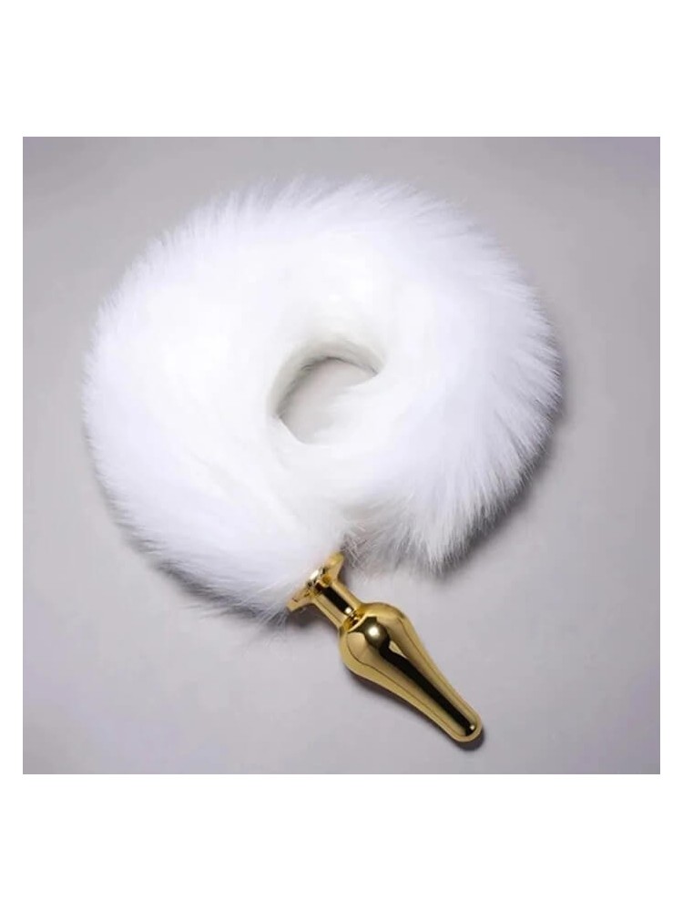 Medium Polar Fox Buttplug White - nss4038021