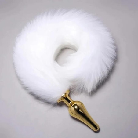 Medium Polar Fox Buttplug White - nss4038021