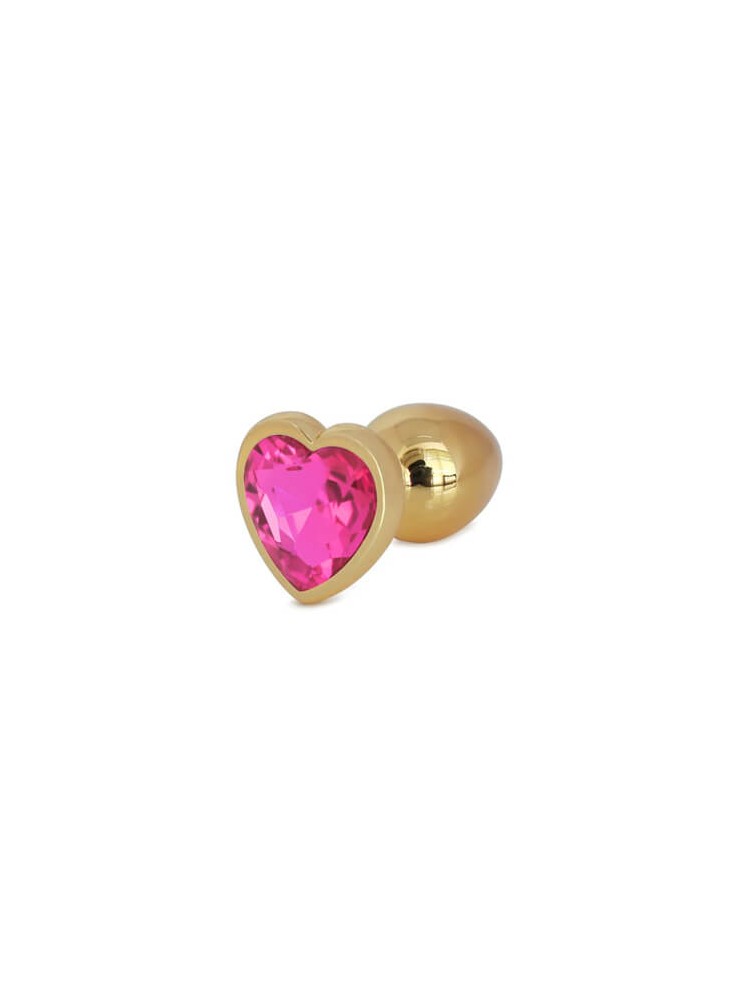 Gold Butt Plug with Heart Small - nss4038033
