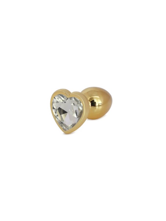 Gold Butt Plug with Heart Small - nss4038037