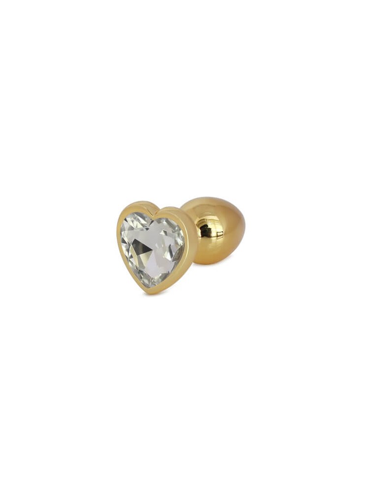 Gold Butt Plug with Heart Small - nss4038037