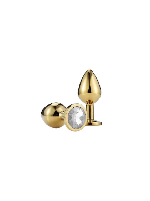 Buttplug Small Gold/Clear - nss4038038