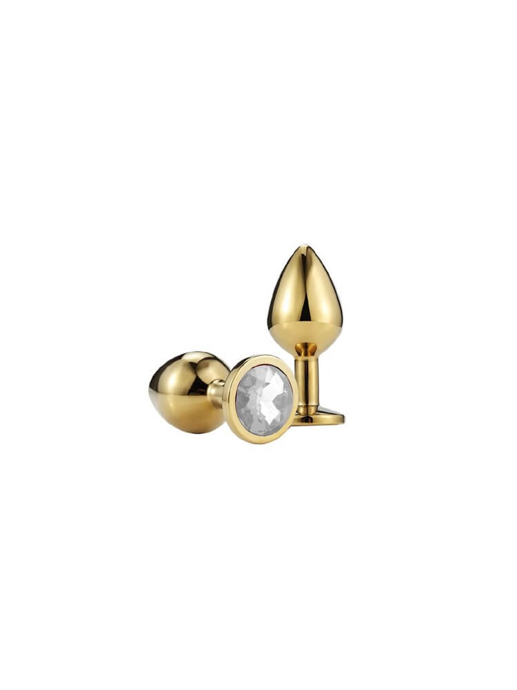 Buttplug Small Gold/Clear - nss4038038