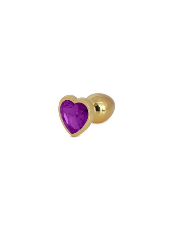 Gold Butt Plug with Heart Small - nss4038042