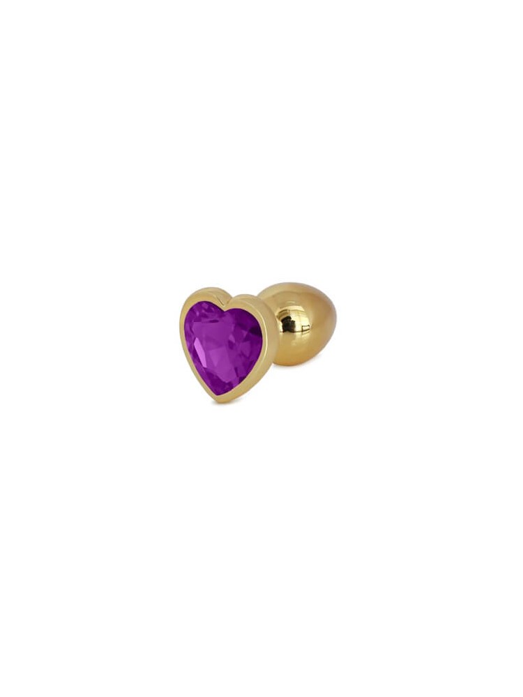 Gold Butt Plug with Heart Small - nss4038042