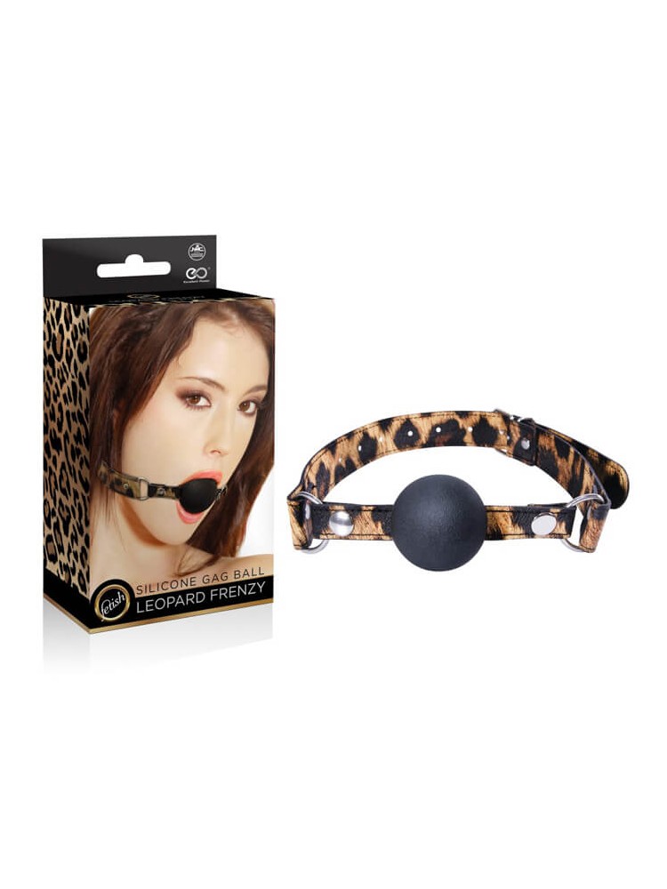 Leopard Frenzy Silicone Ball Gag - nss4048044