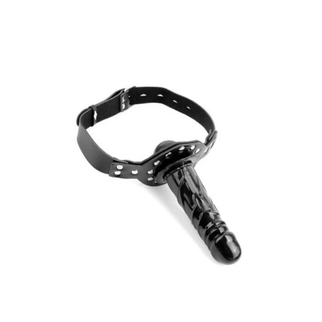 Deluxe Ball Gag with Dildo Black - nss4048046