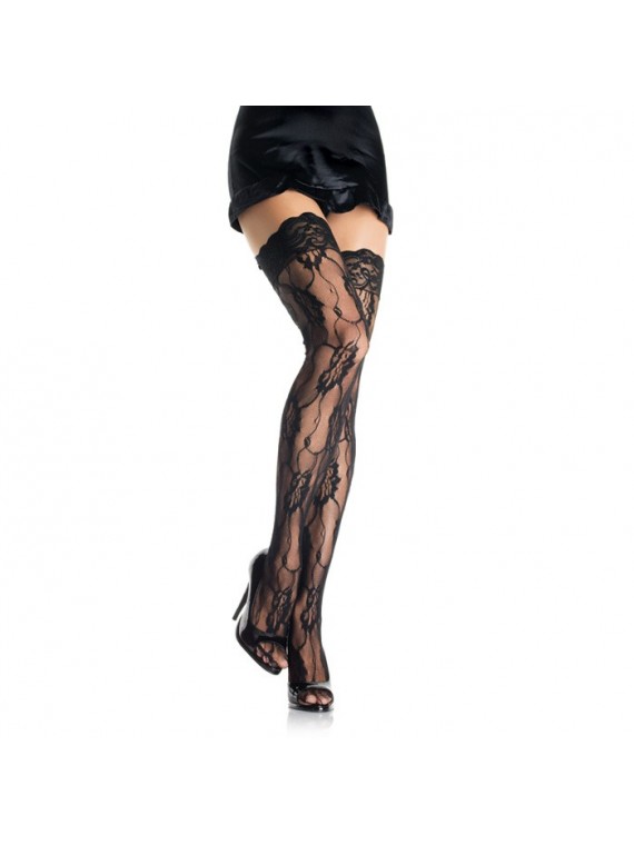 Rose Lace Thigh Highs - nss4025024