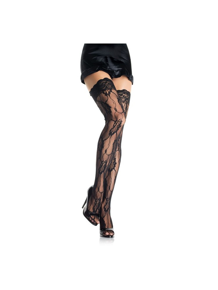 Rose Lace Thigh Highs - nss4025024