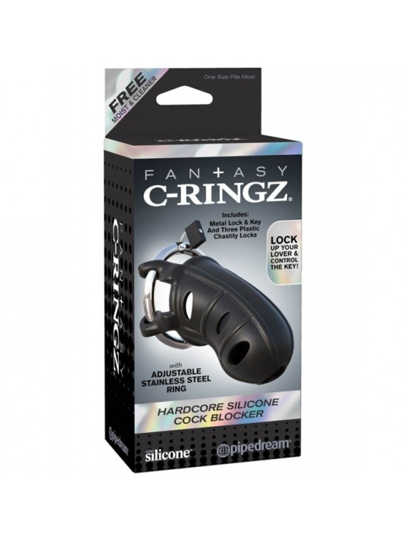 Fantasy C-Ring Hardcore Silicone Cock Blocker - nss4050017