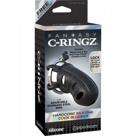 Fantasy C-Ring Hardcore Silicone Cock Blocker - nss4050017