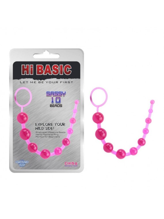 Sassy Anal Beads Pink - nss4090050