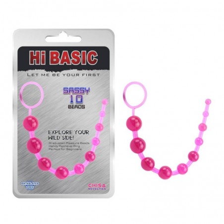 Sassy Anal Beads Pink - nss4090050