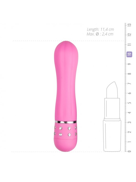 Diamond Vibrator Lined Pink - nss4040009