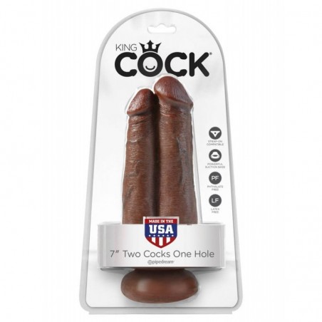 Kink Cock Two Cocks One Hole 7" - nss4030012