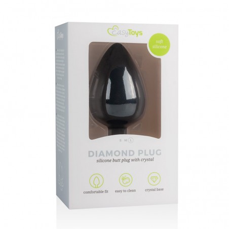 Silicone Plug Black/Clear Large - nss4038118