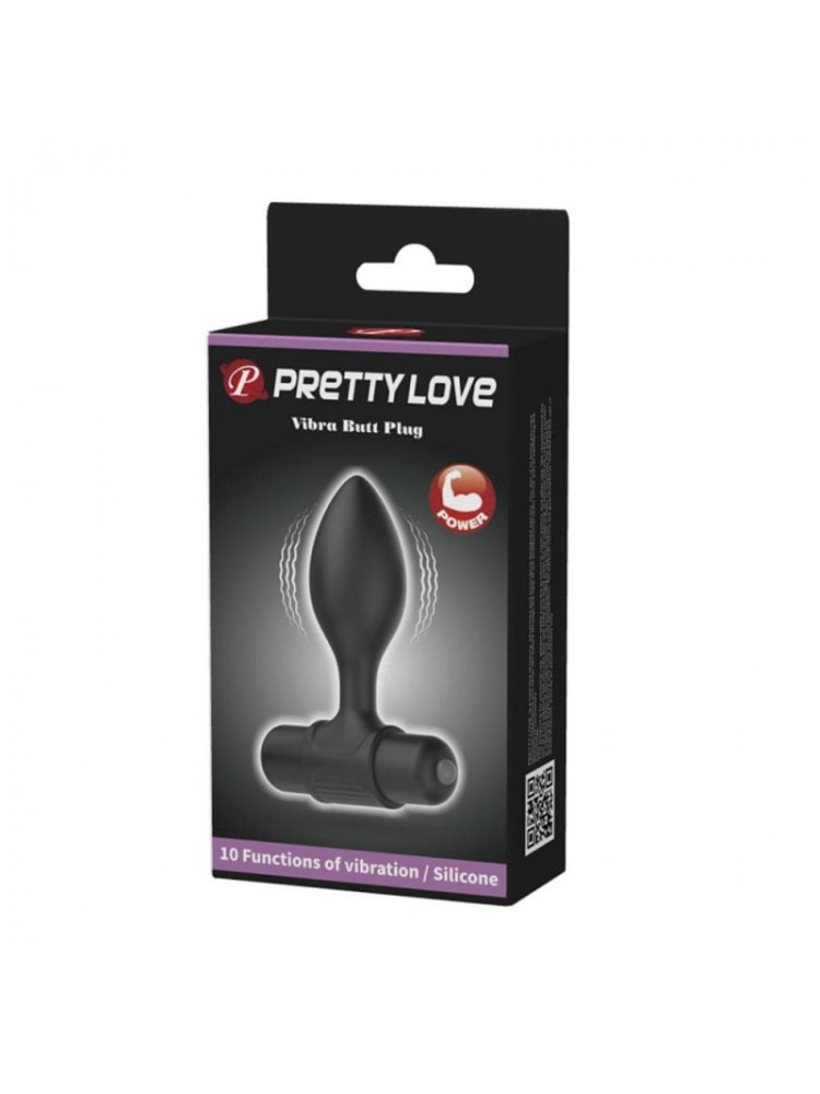 Vibra Butt Plug Black - nss4038125