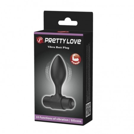 Vibra Butt Plug Black - nss4038125