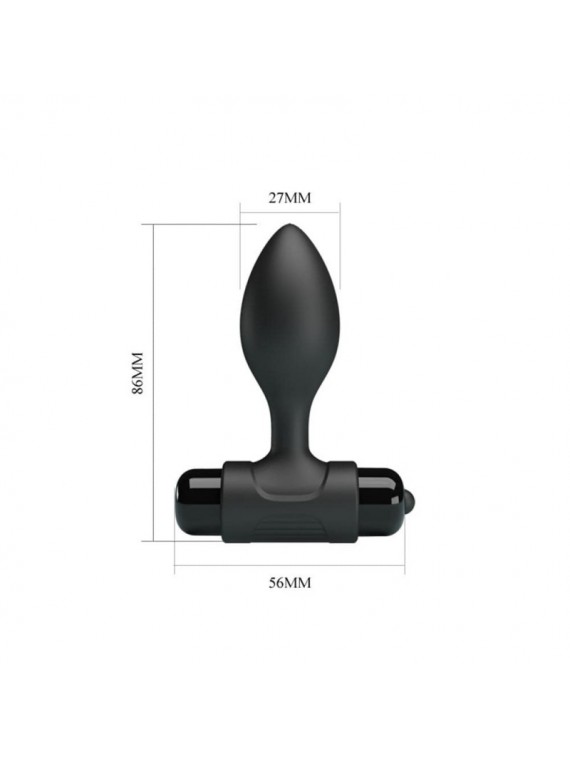 Vibra Butt Plug Black - nss4038125