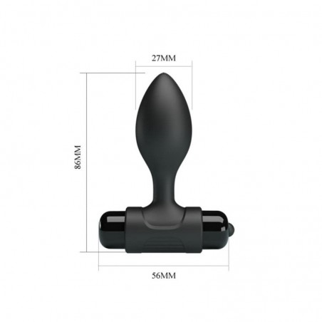 Vibra Butt Plug Black - nss4038125