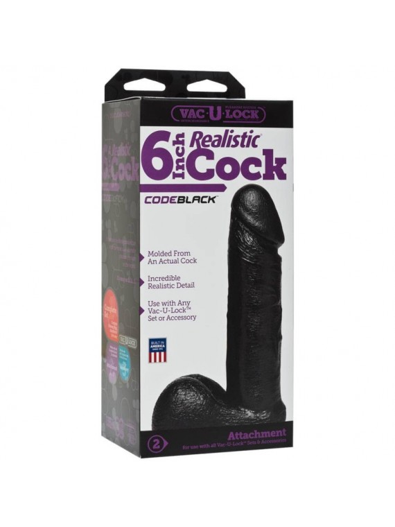 Vac-u-Lock 6inch cock Code Black - nss4060051