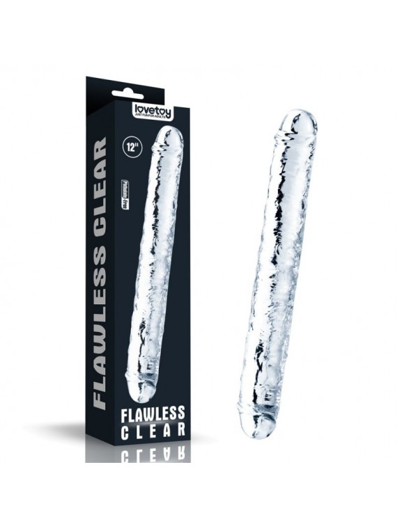 Flawless Clear Double dildo 12” - nss4030025