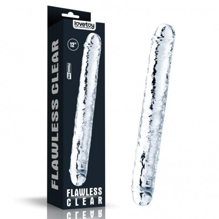 Flawless Clear Double dildo 12” - nss4030025