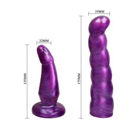 Ultra Female Dual Penetration Harness Strap-On Purple - nss4060056