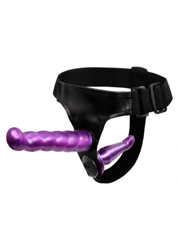 Ultra Female Dual Penetration Harness Strap-On Purple - nss4060056