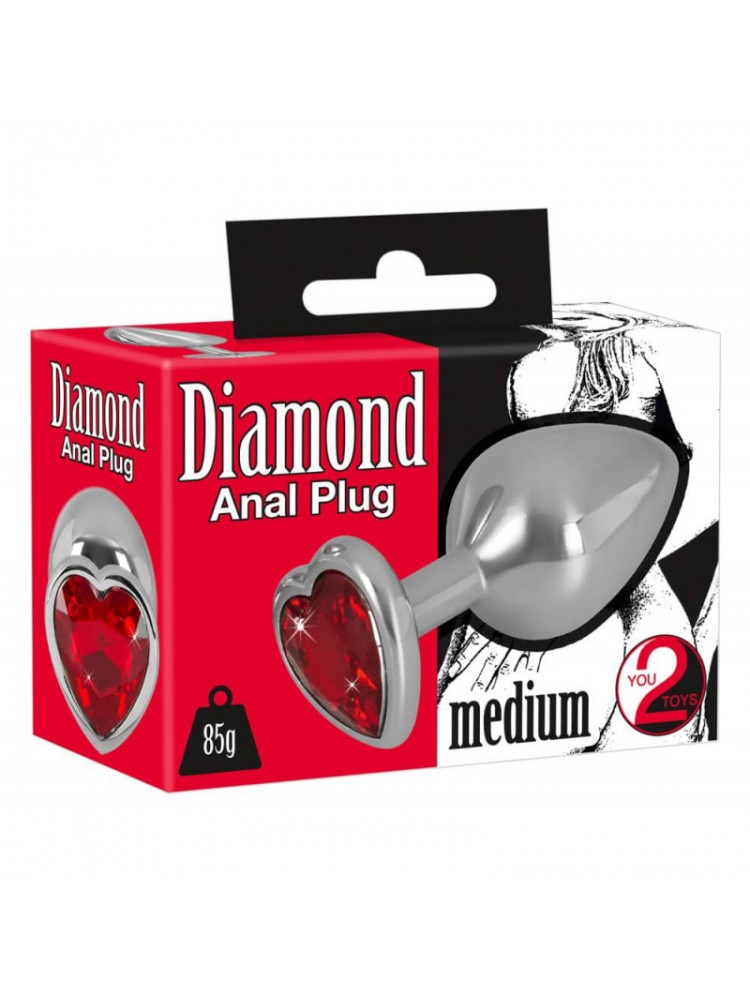 Diamond Anal Plug Heart medium - nss4038147