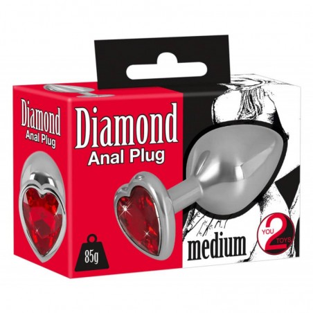 Diamond Anal Plug Heart medium - nss4038147