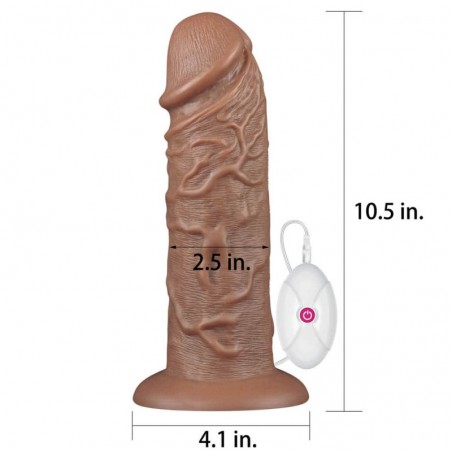 Realistic Chubby Vibrating Dildo 10,5" - nss4030028